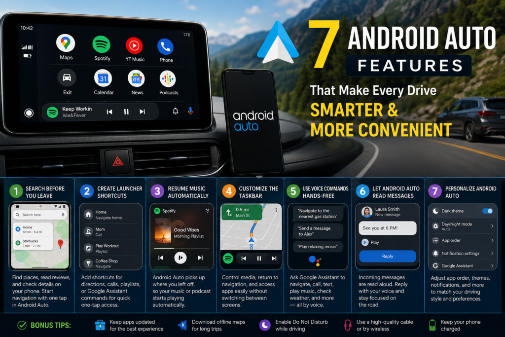 7 Android Auto Features That Make Every Drive Smarter and More Convenient
