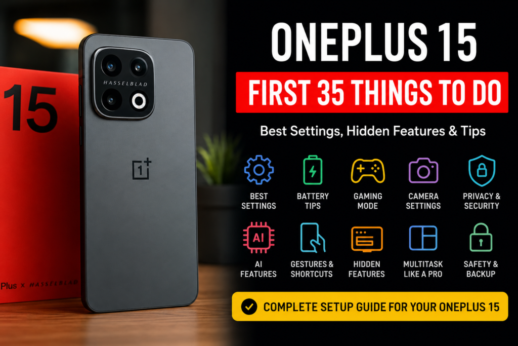 OnePlus 15: First 35 Things to Do (Best Settings, Hidden Features & Tips)