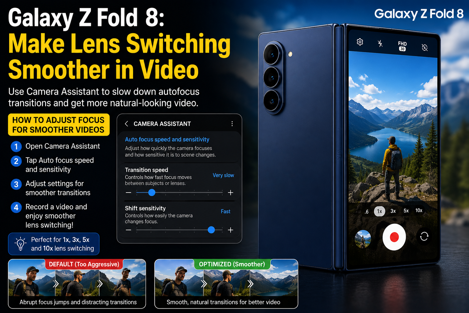 Galaxy Z Fold 8: How to Make Lens Switching Smoother in Video