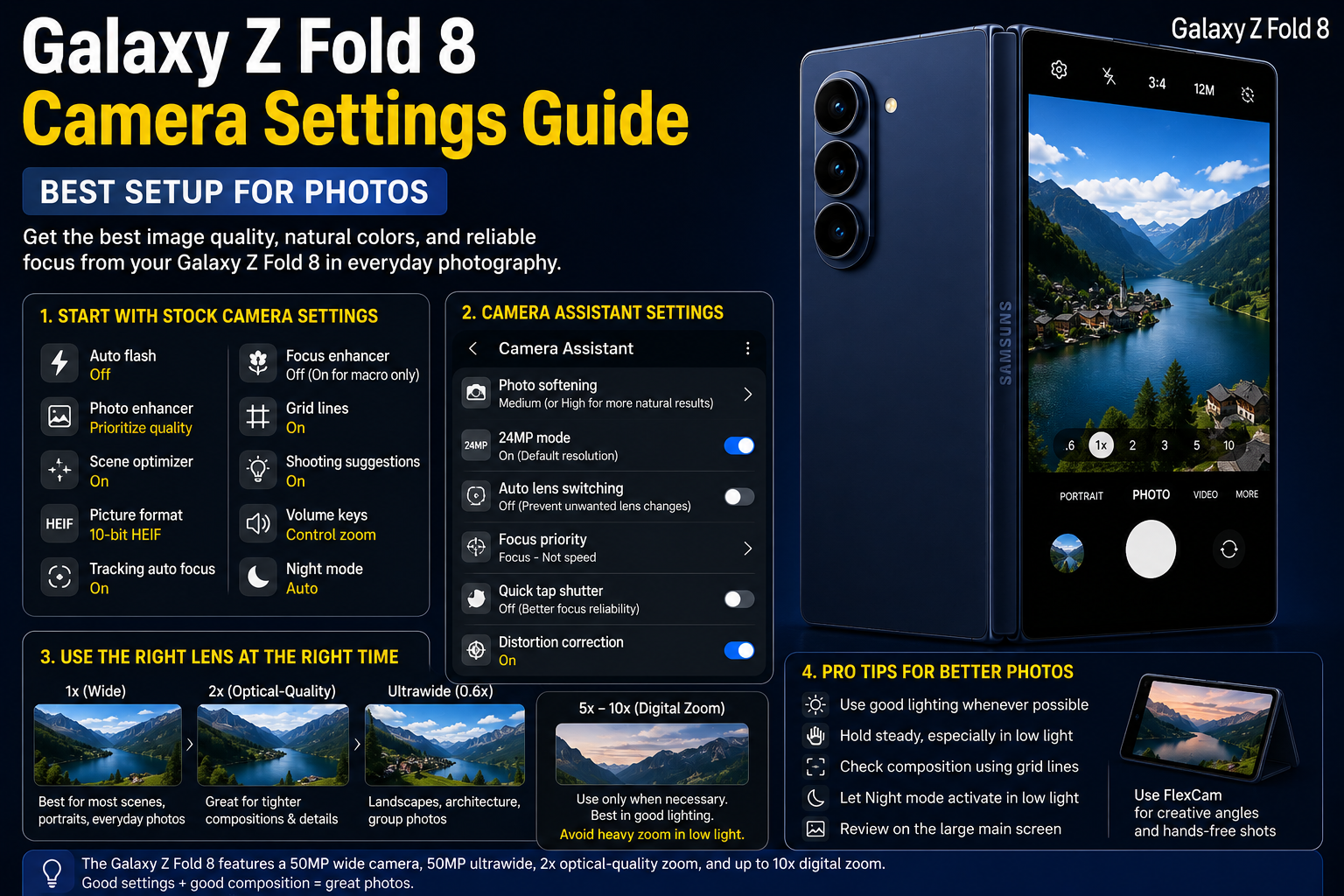 Galaxy Z Fold 8 Camera Settings Guide: Best Setup for Photos