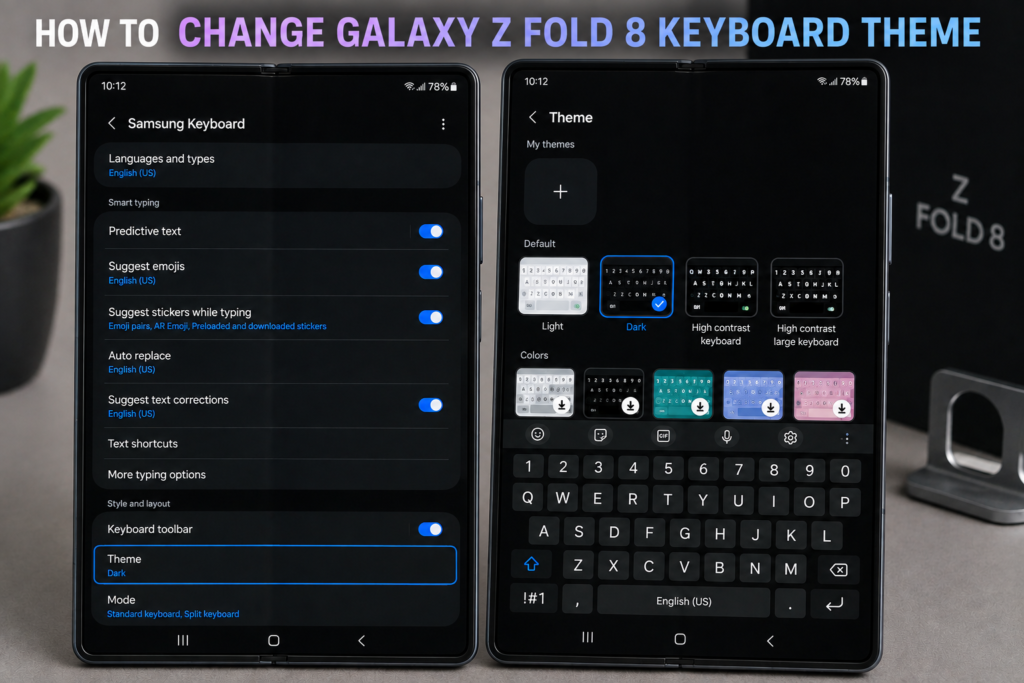How to Change the Keyboard Theme on Samsung Galaxy Z Fold 8