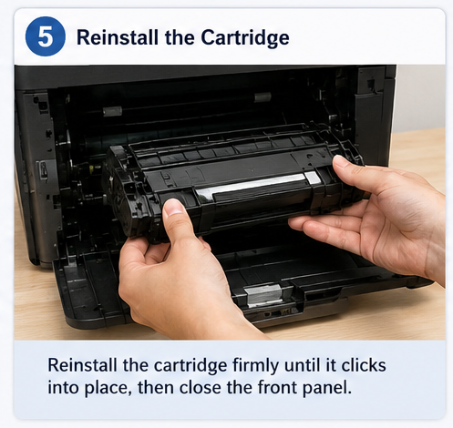 5. Reinstall the Cartridge